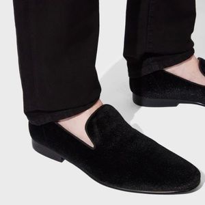 Steve Madden Men’s Laight Loafer Shoe Black Velvet Size 8